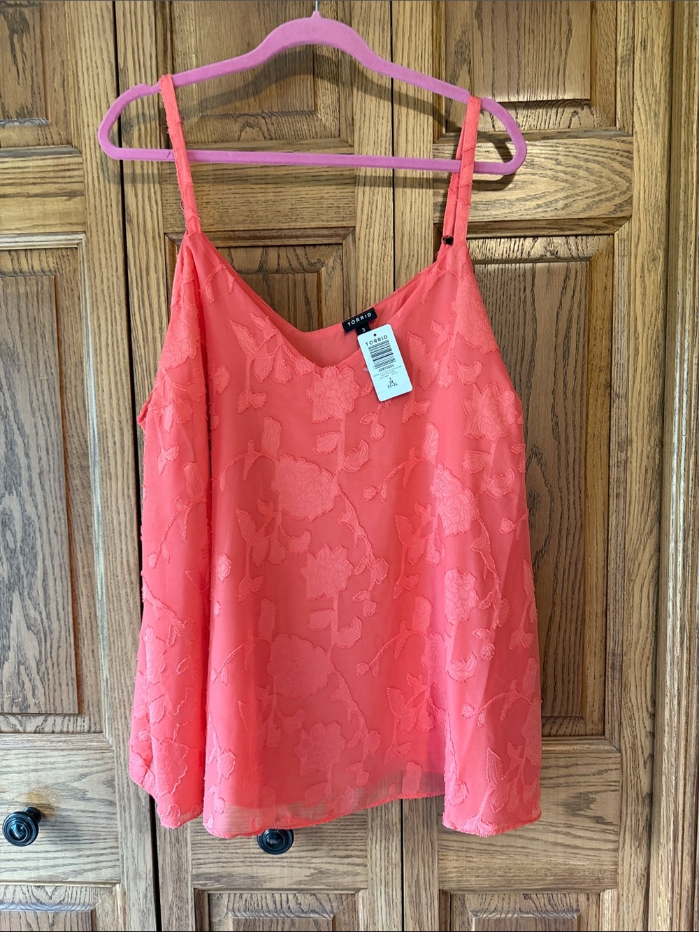 torrid Coral Floral Jacquard Cami